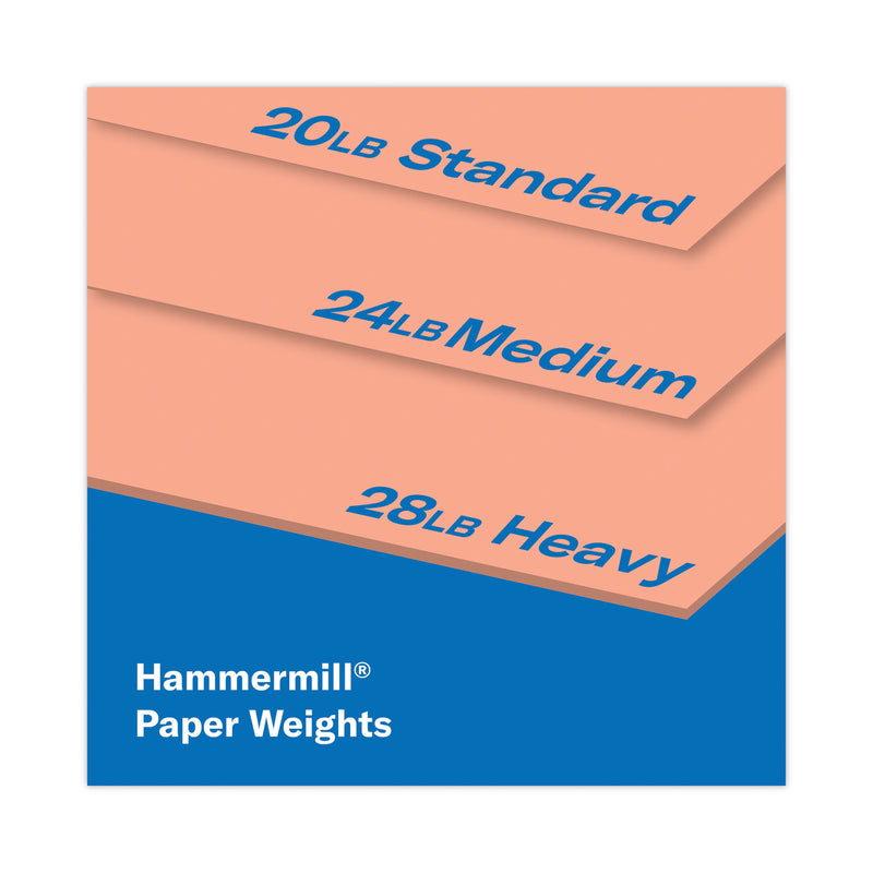 Hammermill Colors Print Paper, 20 lb Bond Weight, 8.5 x 11, Salmon, 500 Sheets/Ream, 10 Reams/Carton