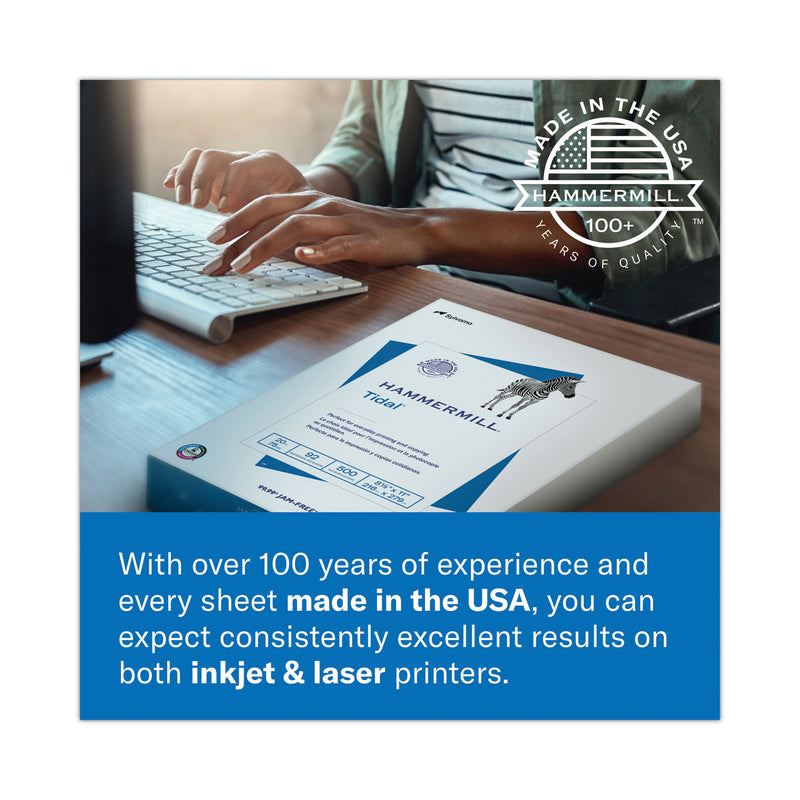 Hammermill Colors Print Paper, 20 lb Bond Weight, 8.5 x 11, Green, 500 Sheets/Ream, 10 Reams/Carton