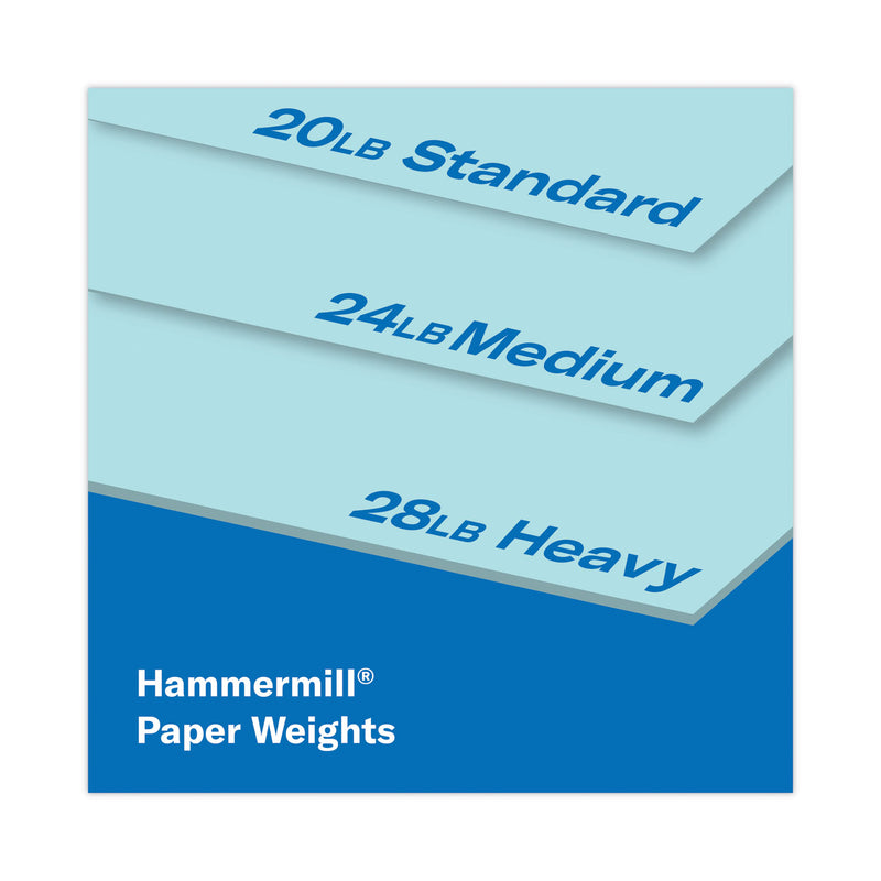 Hammermill Colors Print Paper, 20 lb Bond Weight, 8.5 x 11, Blue, 500/Ream