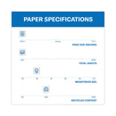Hammermill Great White 30 Recycled Print Paper, 92 Bright, 20 lb Bond Weight, 8.5 x 11, White, 500/Ream