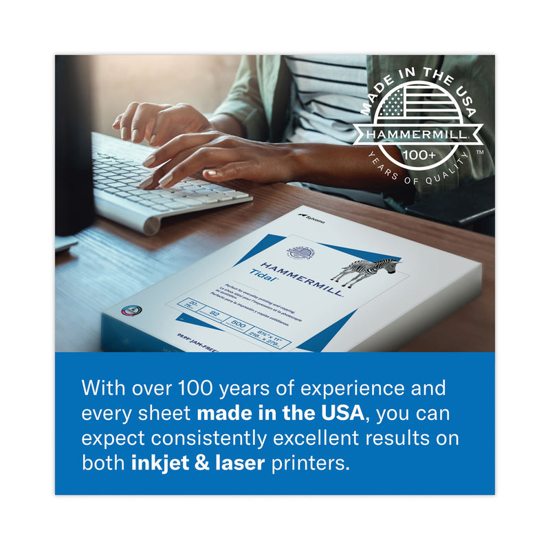 Hammermill Fore Multipurpose Print Paper, 96 Bright, 20 lb Bond Weight, 8.5 x 14, White, 500/Ream