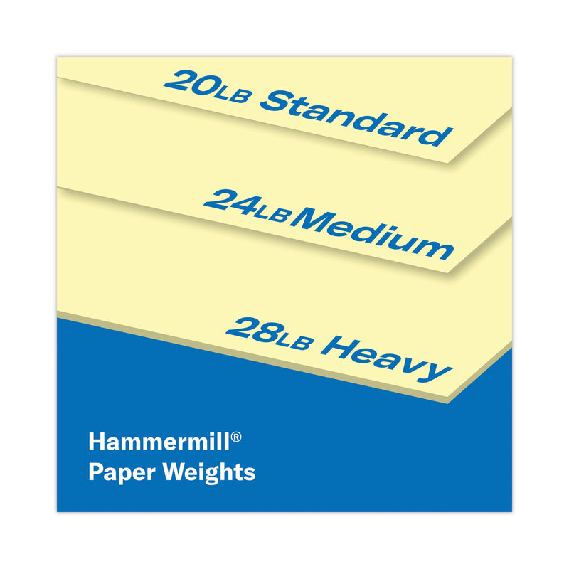 Hammermill Colors Print Paper, 20 lb Bond Weight, 8.5 x 11, Canary, 500/Ream
