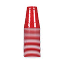 Hefty Easy Grip Disposable Plastic Party Cups, 18 oz, Red, 50/Pack, 8 Packs/Carton