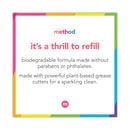 Method Dish Soap Refill, Sea Minerals, 36 oz Pouch, 6/Carton