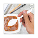 Dart Impress Heavyweight Polystyrene Cutlery, Teaspoon, White, 1000/Carton