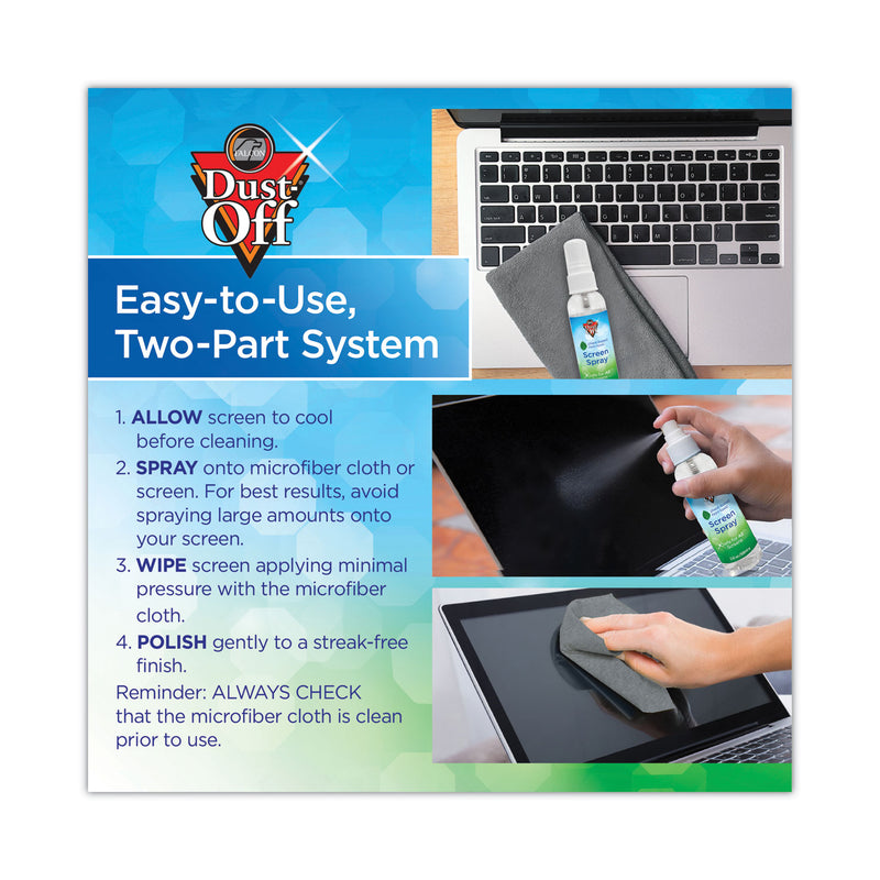Dust-Off Laptop Computer Cleaning Kit, 50 mL Spray/Microfiber Cloth