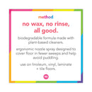 Method Squirt + Mop Hard Floor Cleaner, 25 oz Spray Bottle, Lemon Ginger, 6/Carton