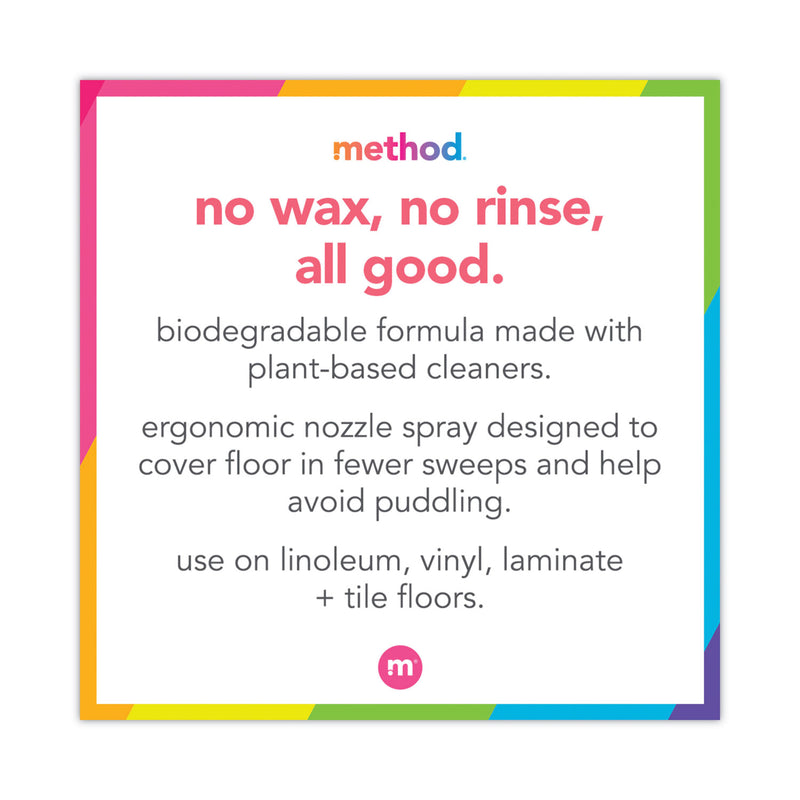 Method Squirt + Mop Hard Floor Cleaner, 25 oz Spray Bottle, Lemon Ginger, 6/Carton