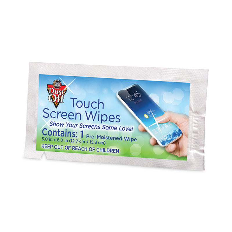Dust-Off Touch Screen Wipes, 5 x 6, Citrus, 200 Individual Foil Packets in an Easy Grab Jar