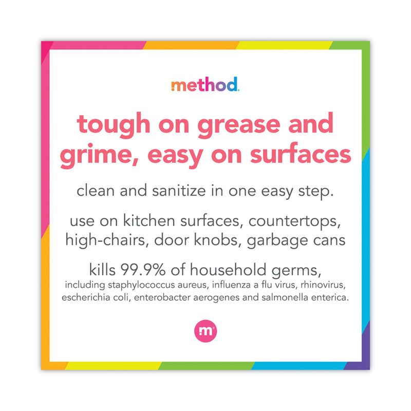 Method Antibac All-Purpose Cleaner, Wildflower, 28 oz Spray Bottle, 8/Carton