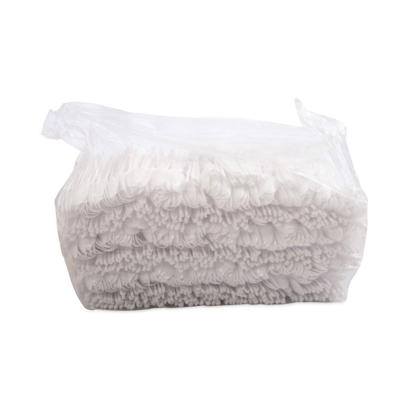 Dart Impress Heavyweight Polystyrene Cutlery, Teaspoon, White, 1000/Carton