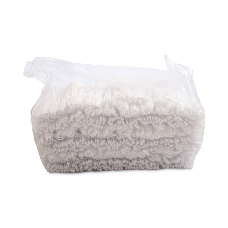 Dart Impress Heavyweight Polystyrene Cutlery, Teaspoon, White, 1000/Carton