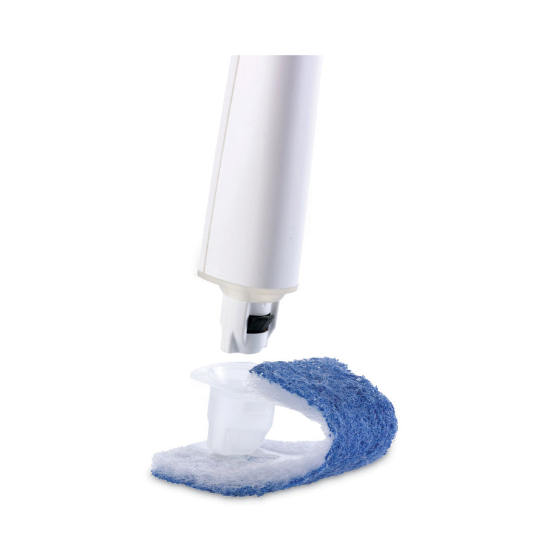 Scotch-Brite Toilet Scrubber Starter Kit, 1 Handle and 5 Scrubbers, White/Blue