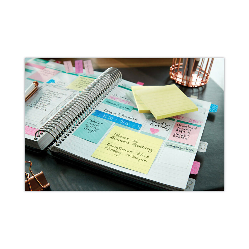 Post-it Original Pads in Canary Yellow, Note Ruled, 4" x 4", 300 Sheets/Pad
