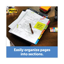 Post-it Lined Tabs, 1/5-Cut, White, 2" Wide, 50/Pack