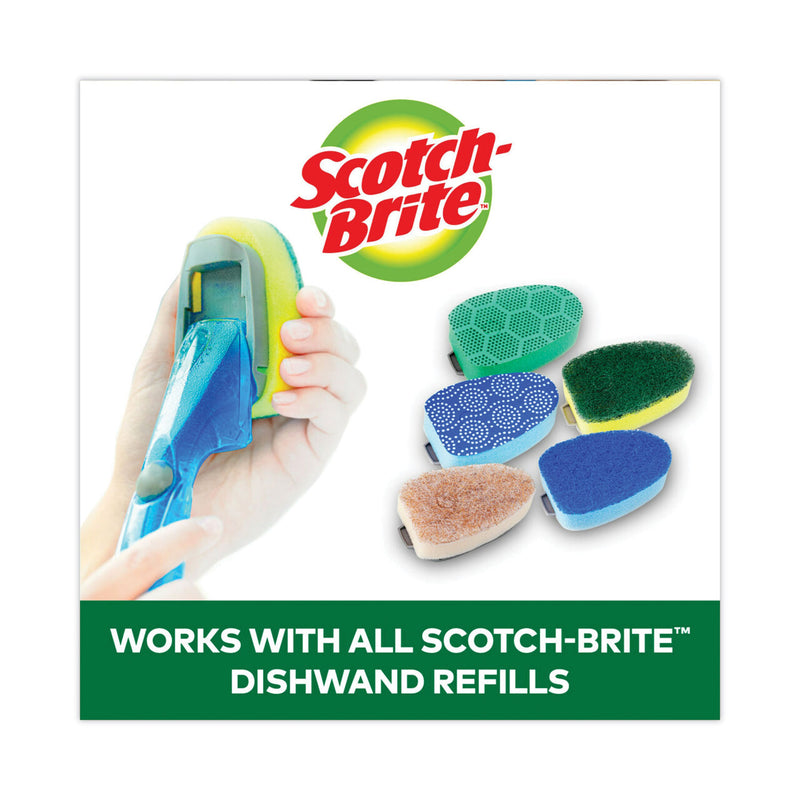 Scotch-Brite Soap-Dispensing Dishwand, 2.5 x 9.5, Yellow/Green