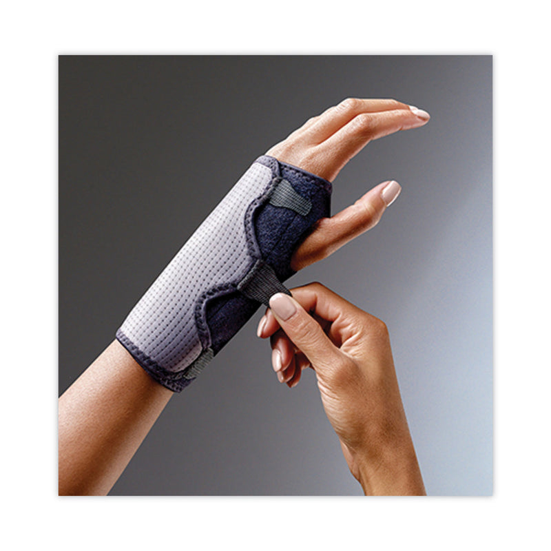 FUTURO Adjustable Reversible Splint Wrist Brace, Fits Wrists 5.5" to 8.5", Black