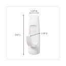 Command General Purpose Hooks, Large, 5 lb Cap, White, 1 Hook and 2 Strips/Pack