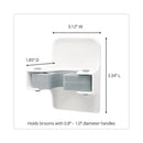 Command Broom Gripper, 3.12w x 1.85d x 3.34h, White/Gray, 6 Grippers/16 Strips/Pack