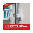 Command Broom Gripper, 3.12w x 1.85d x 3.34h, White/Gray, 6 Grippers/16 Strips/Pack
