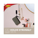 Command Decorative Hooks, Medium, Matte Black, 2 Hook and 4 Strips/Pack