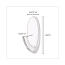 Command All Weather Hooks and Strips, Plastic, Medium, 2 Hooks and 4 Strips/Pack