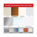 Command Assorted Refill Strips, Removable, (8) Small 0.75 x 1.75, (4) Medium 0.75 x 2.75, (4) Large 0.75 x 3.75, Clear, 16/Pack