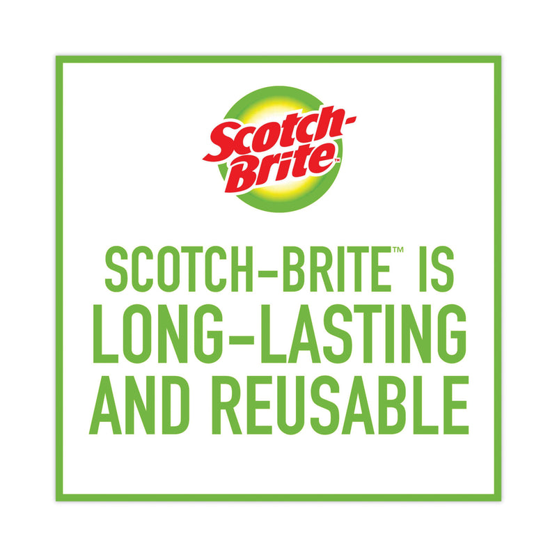 Scotch-Brite Heavy-Duty Scour Pad, 3.8 x 6, Green, 10/Carton