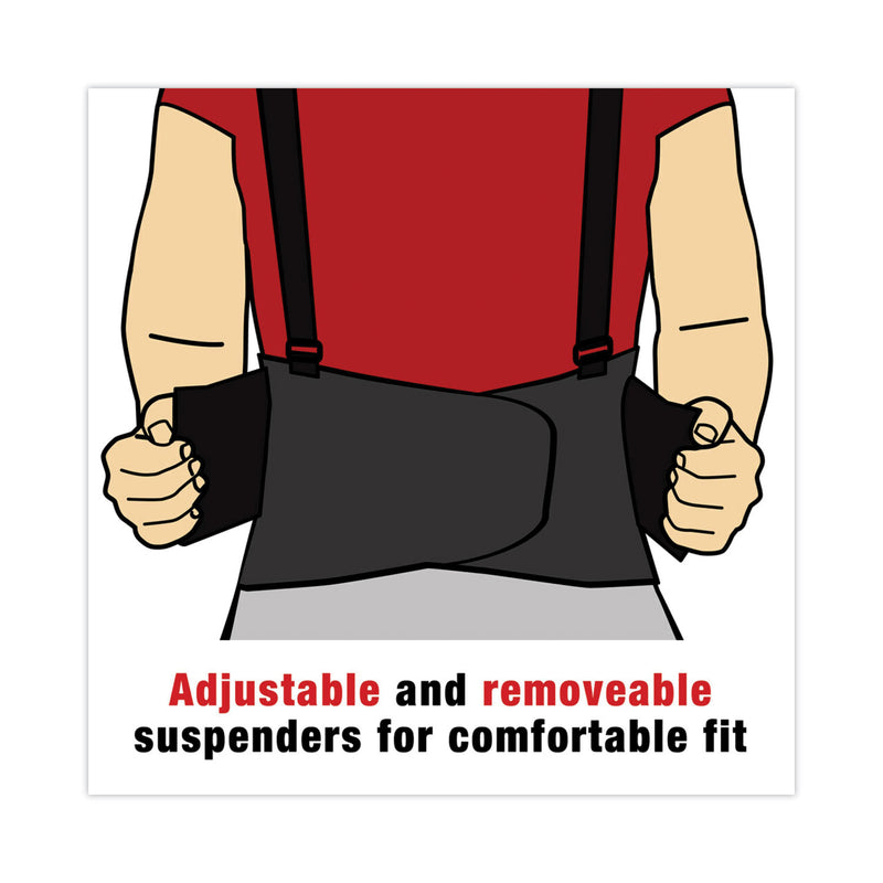 ACE Work Belt with Removable Suspenders, One Size Fits All, Up to 48" Waist Size, Black
