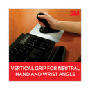 3M Ergonomic Wireless Three-Button Optical Mouse, 2.4 GHz Frequency/30 ft Wireless Range, Right Hand Use, Black