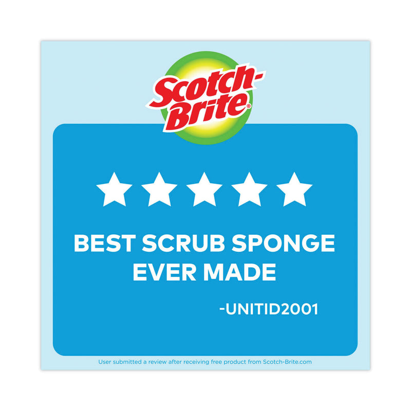 Scotch-Brite Non-Scratch Multi-Purpose Scrub Sponge, 4.4 x 2.6, 0.8" Thick, Blue, 3/Pack