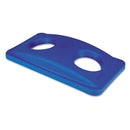 Rubbermaid Lid for Slim Jim Bottle Recycling Container, 20.38w x 11.38d x 2.75h, Blue