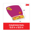3M Fun Design Clear Gel Mouse Pad with Wrist Rest, 6.8 x 8.6, Daisy Design