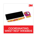3M Fun Design Clear Gel Mouse Pad with Wrist Rest, 6.8 x 8.6, Daisy Design