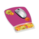 3M Fun Design Clear Gel Mouse Pad with Wrist Rest, 6.8 x 8.6, Daisy Design