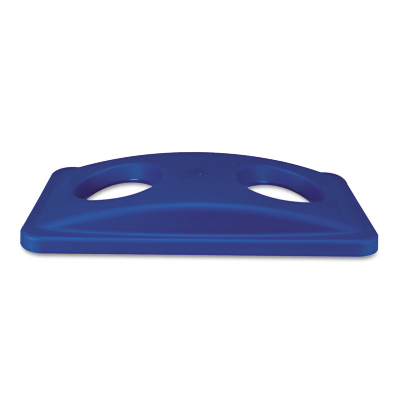 Rubbermaid Lid for Slim Jim Bottle Recycling Container, 20.38w x 11.38d x 2.75h, Blue