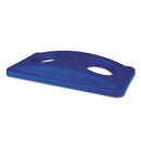 Rubbermaid Lid for Slim Jim Bottle Recycling Container, 20.38w x 11.38d x 2.75h, Blue