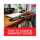 3M Antimicrobial Gel Mouse Pad/Keyboard Wrist Rest Platform, 25.5 x 10.6, Black/Silver