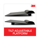 3M Antimicrobial Gel Mouse Pad/Keyboard Wrist Rest Platform, 25.5 x 10.6, Black/Silver