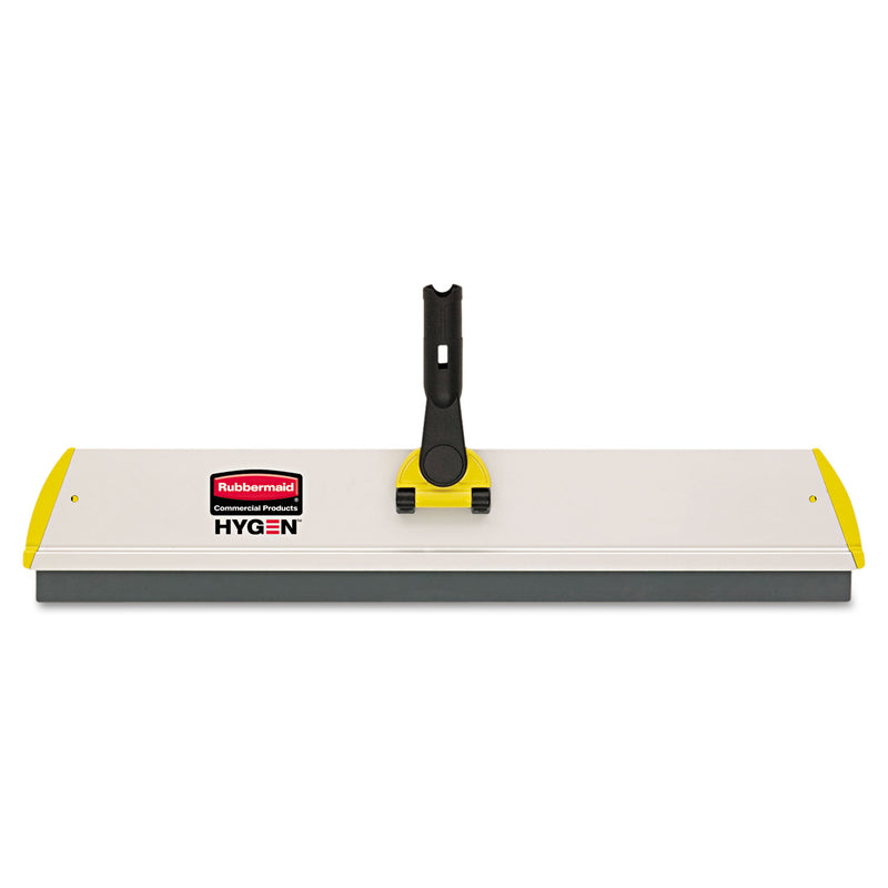Rubbermaid HYGEN Quick Connect S-S Frame, Squeegee, 24w x 4 1/2d, Aluminum, Yellow