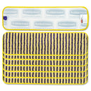 Rubbermaid Microfiber Scrubber Pad, Vertical Polyprolene Stripes, 18", Yellow, 6/Carton