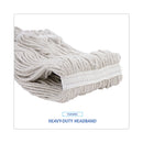 Boardwalk Premium Cut-End Wet Mop Heads, Cotton, 20oz, White, 12/Carton