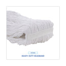 Boardwalk Mop Head, Premium Standard Head, Rayon Fiber, 32oz, White, 12/Carton