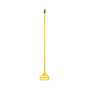 Boardwalk Looped End Mop Kit, Medium Blue Cotton/Rayon/Synthetic Head, 60" Yellow Metal/Polypropylene Handle