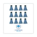 Boardwalk Mop Head, Premium Standard Head, Cotton/Rayon Fiber, Medium, Blue, 12/Carton