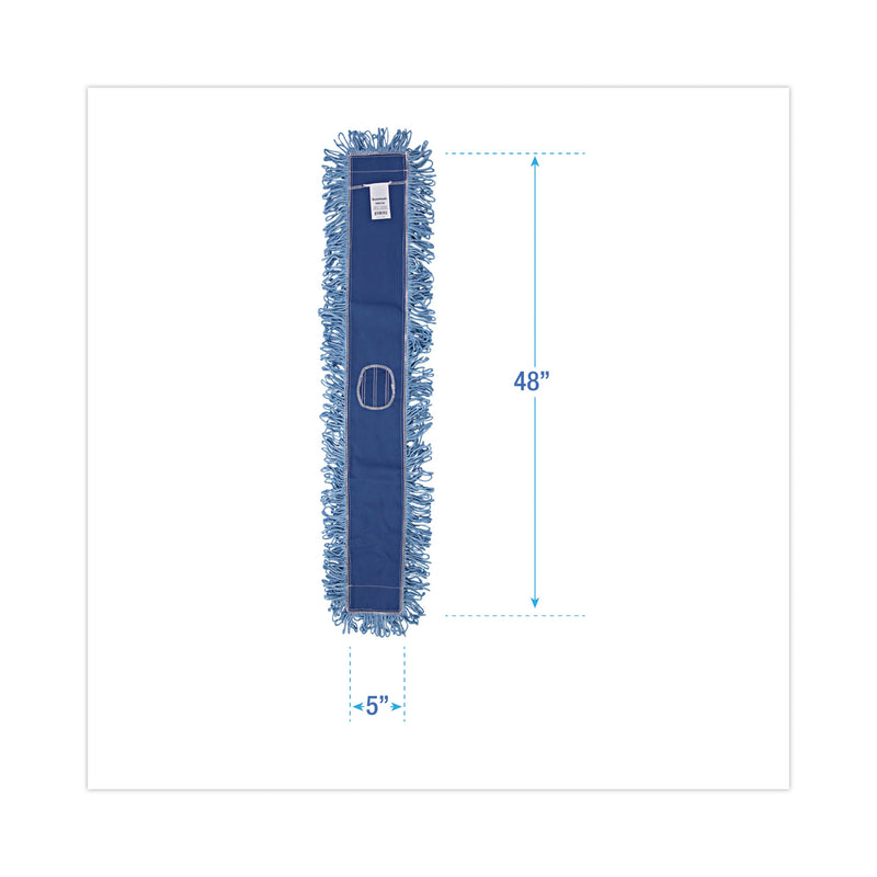 Boardwalk Dust Mop Head, Cotton/Synthetic Blend, 48" x 5", Blue