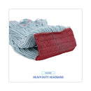 Boardwalk EchoMop with Looped-End Wet Head, Synthetic/Cotton, Large, Blue