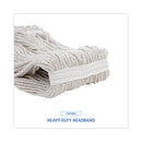 Boardwalk Cut-End Wet Mop Head, Cotton, No. 32, White, 12/Carton