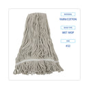 Boardwalk Mop Head, Loop Web/Tailband, Value Standard, Cotton, No. 32, White, 12/Carton