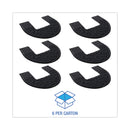 Boardwalk Commode Mat 2.0, Absorbant, Rubber, 22 x 22, Black, 6/Carton